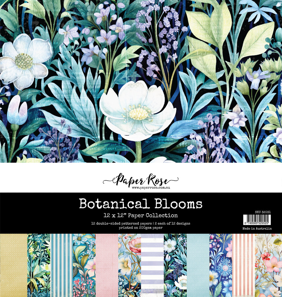 Paper Rose Botanical Blooms 12x12 Paper 32031