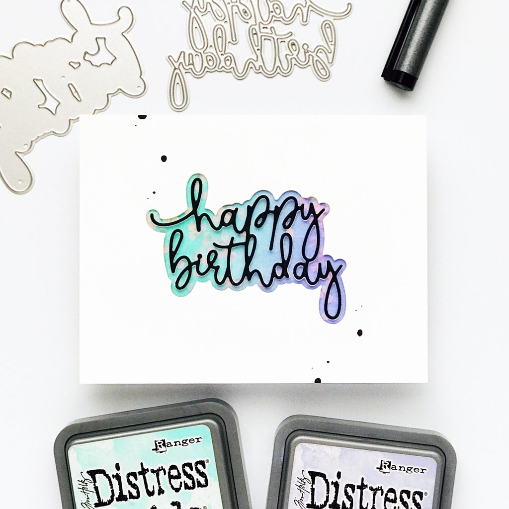 Simon Says Stamp Bouncy Happy Birthday Wafer Dies 1365sd DieCember Birthday Card
