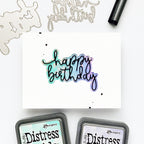 Simon Says Stamp Bouncy Happy Birthday Wafer Dies 1365sd DieCember Birthday Card