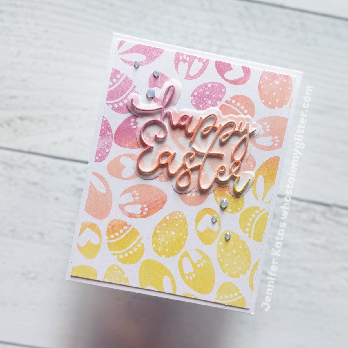 Simon Says Stamp Bouncy Happy Easter Wafer Dies 1267sd Rain or Shine Easter Card | color-code:ALT01