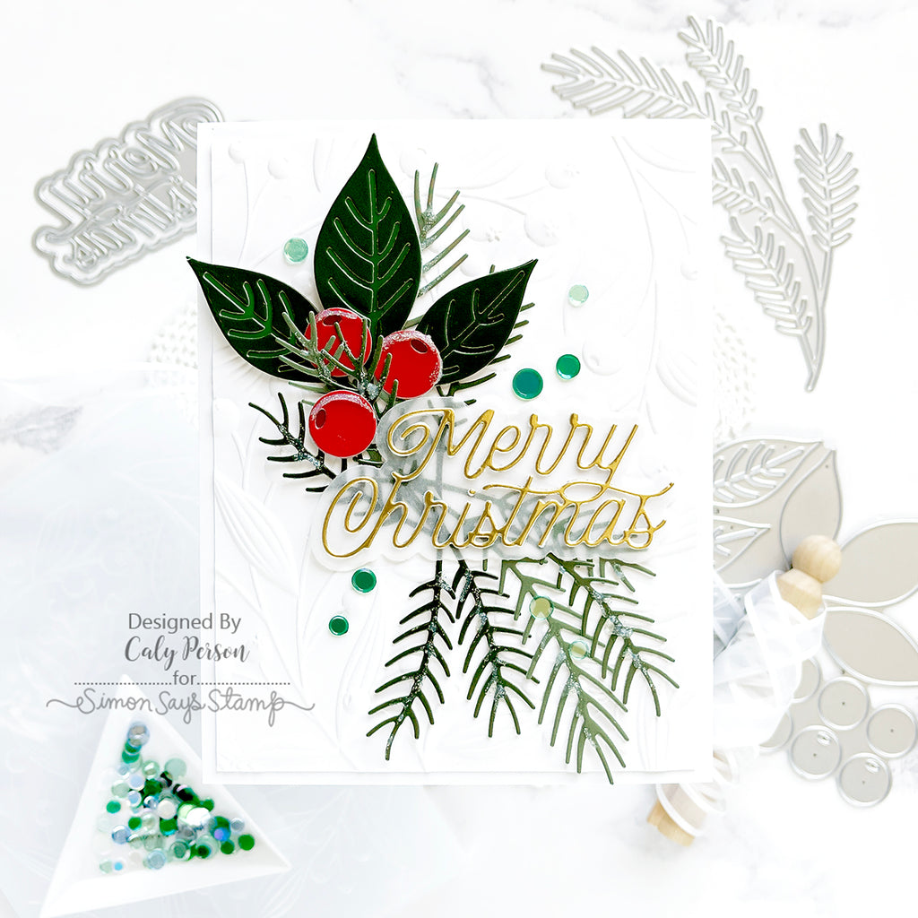 Simon Says Stamp Bountiful Berries Wafer Dies s909 All The Joy Christmas Card | color-code:ALT01