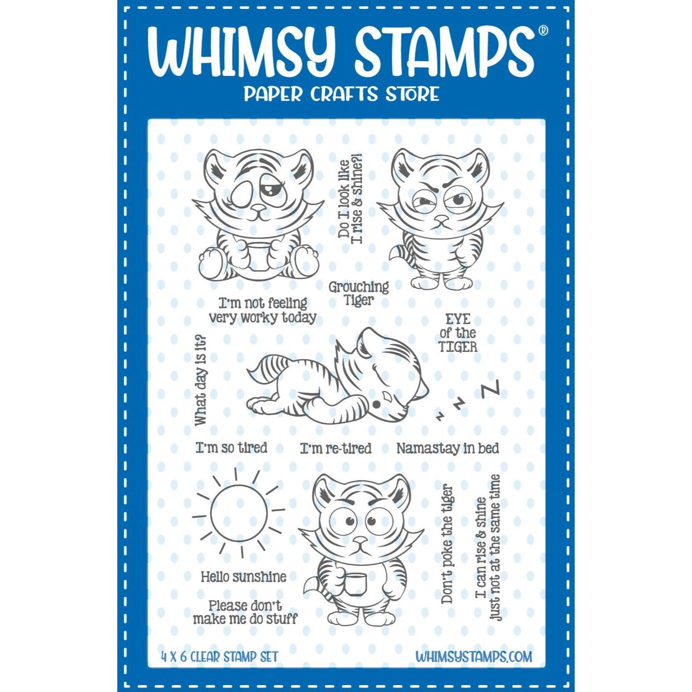 Whimsy Stamps Tabby Tigers Too Clear Stamps CWSD451