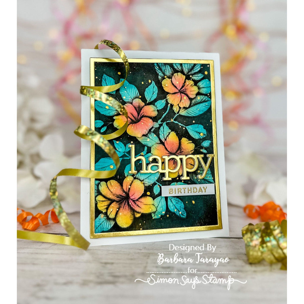 Simon Says Stamp Embossing Folder and Cutting Dies Branching Flowers sfd400 Be Bold Birthday Card | color-code:ALT03