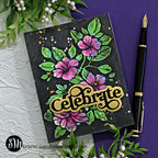 Simon Says Stamp Embossing Folder and Cutting Dies Branching Flowers sfd400 Be Bold Celebrate Card | color-code:ALT05