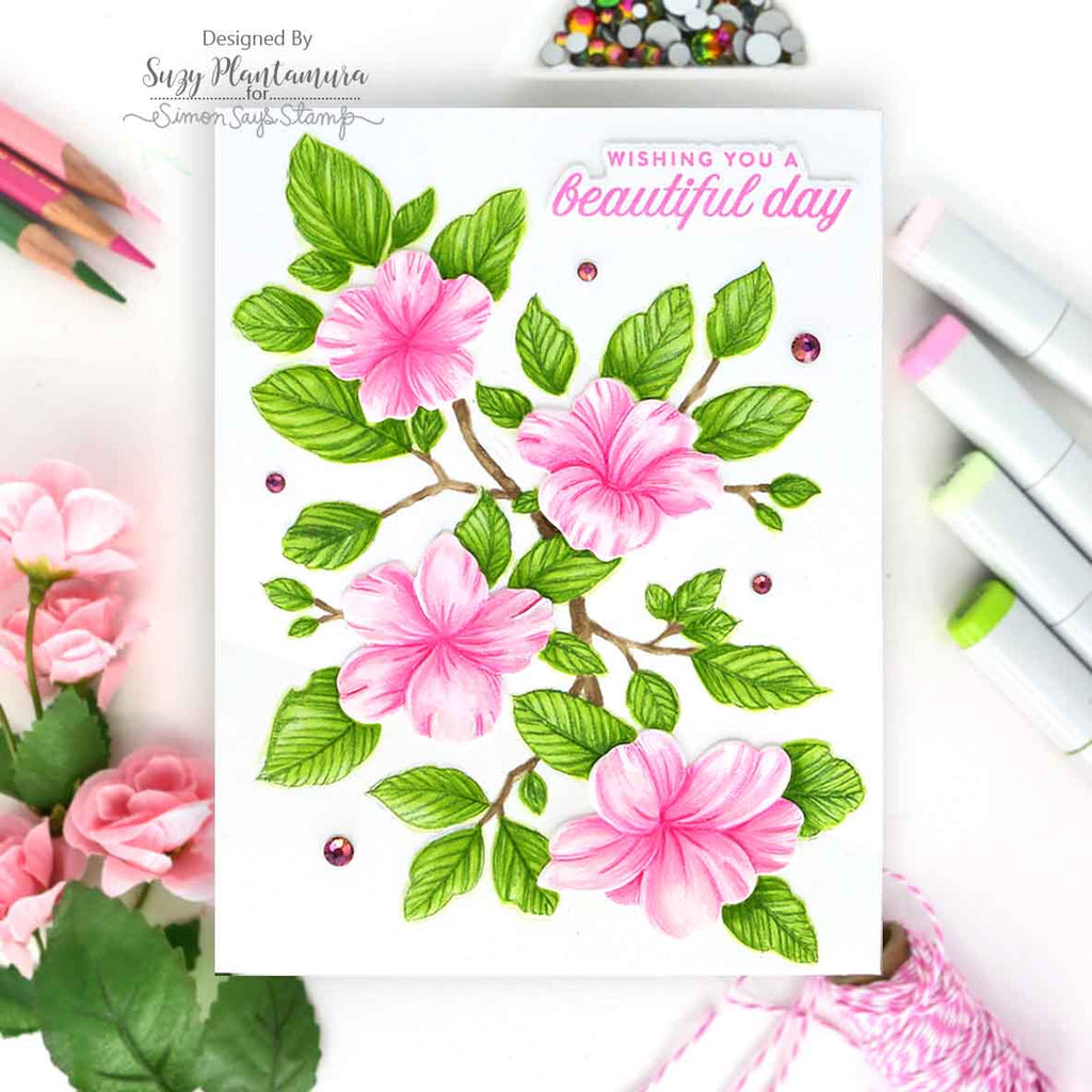 Simon Says Stamp Embossing Folder and Cutting Dies Branching Flowers sfd400 Be Bold Birthday Card | color-code:ALT02