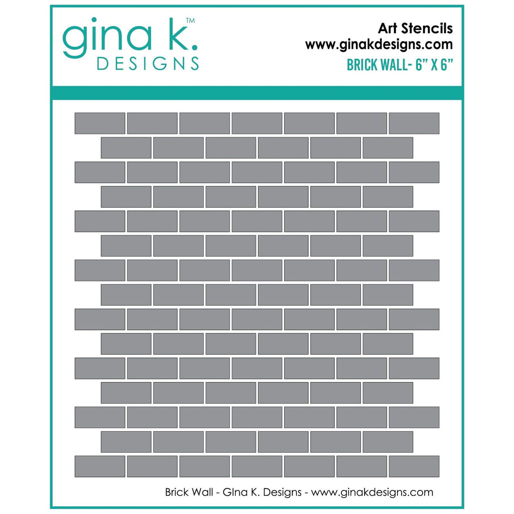 Gina K Designs BRICK WALL Stencil gkdst35