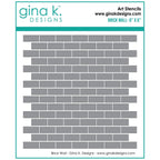 Gina K Designs BRICK WALL Stencil gkdst35