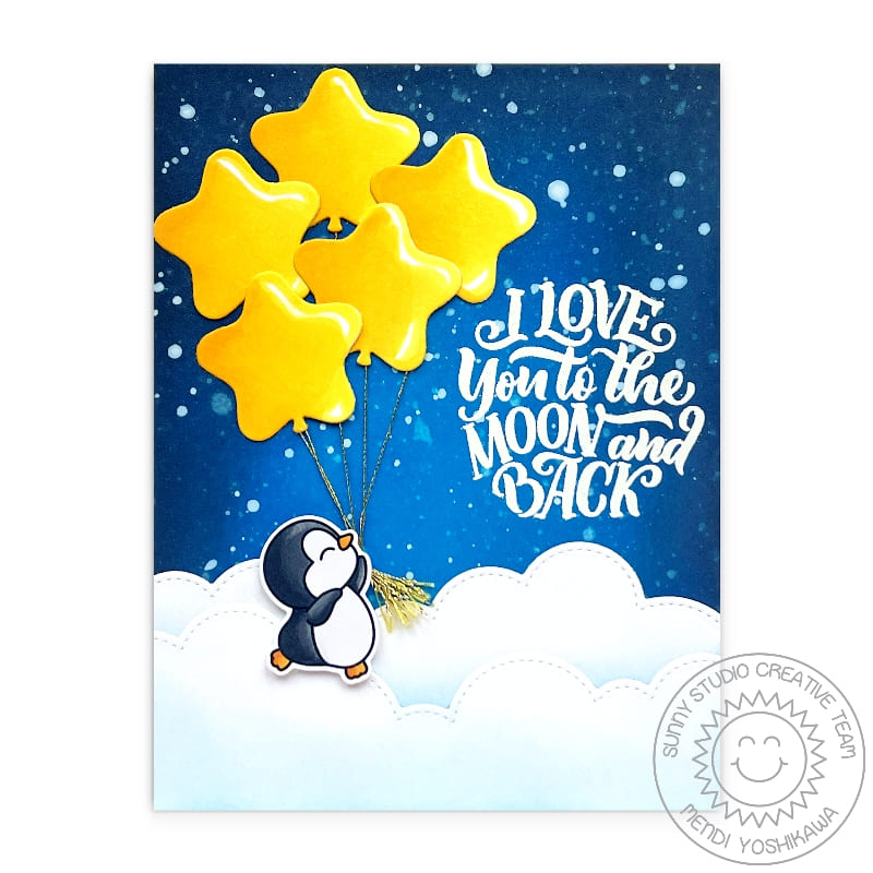Sunny Studio Bright Balloons Snippets Dies SSDIE-340 stars
