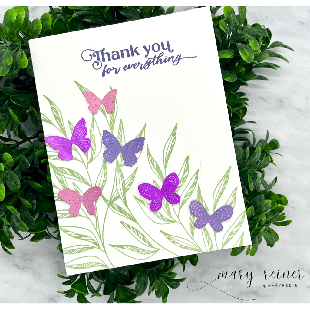 Simon Says Stamp Bright Butterflies Wafer Dies s1015 Moments in Time Thank You Card | color-code:ALT03