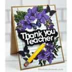 Simon Says Stamp Bright Butterflies Wafer Dies s1015 Moments in Time Teacher Card