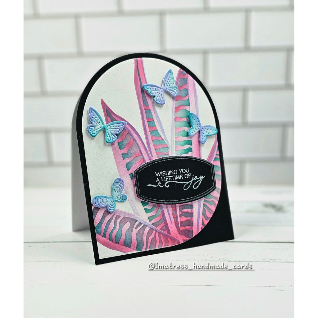 Simon Says Stamp Bright Butterflies Wafer Dies s1015 Moments in Time Joy Card