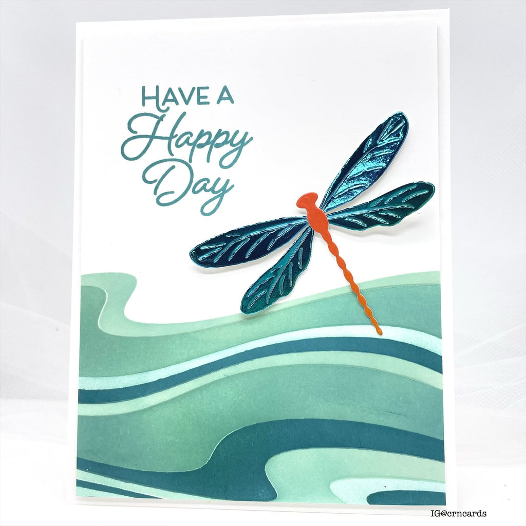 Simon Says Stamp Bright Dragonfly Wafer Dies s1002 Friend Like You Happy Day Card