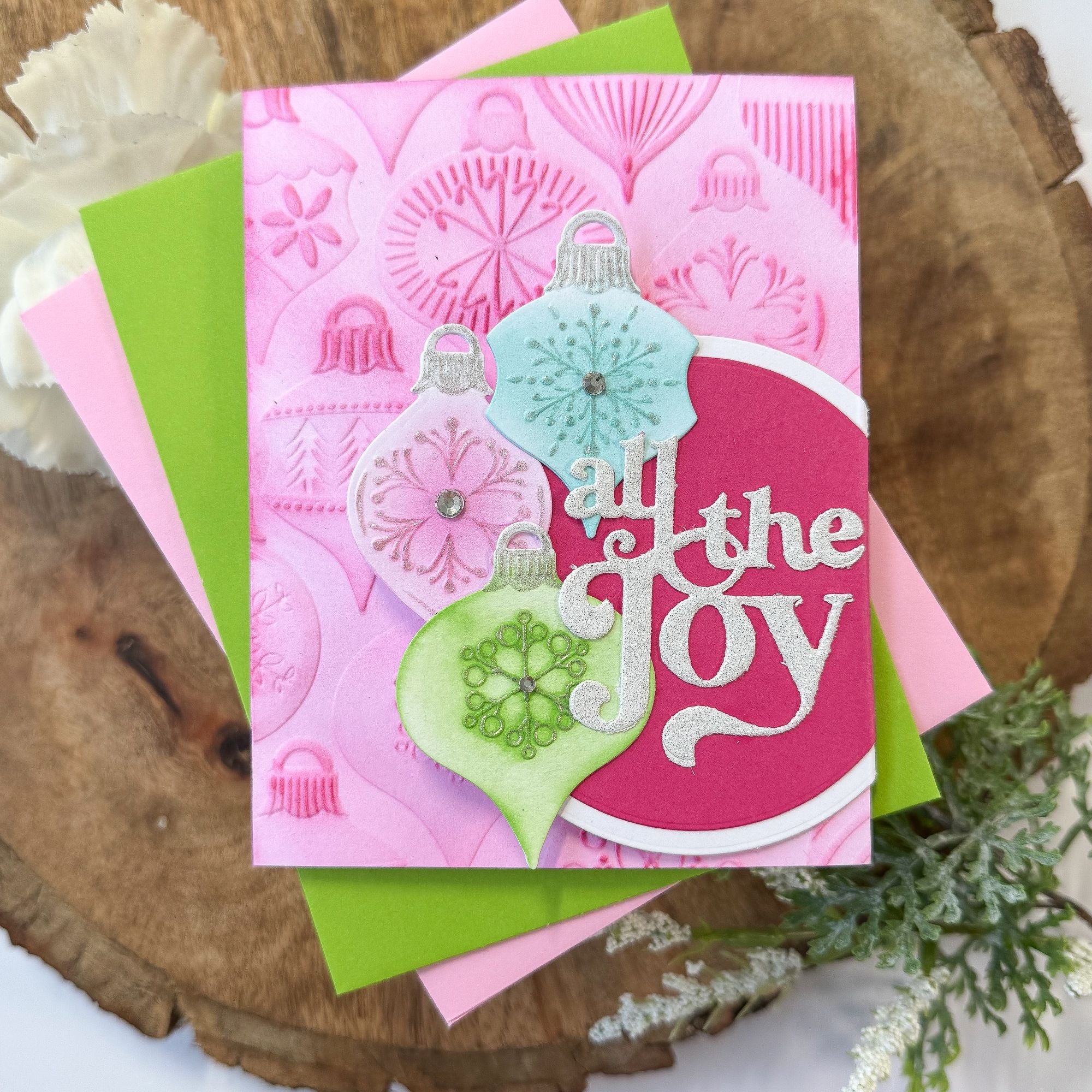 Simon Says Stamp Embossing Folder and Cutting Dies Brilliant Ornaments sfd518 Sugar and Spice Christmas Card | color-code:ALT02