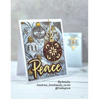 Simon Says Stamp Embossing Folder and Cutting Dies Brilliant Ornaments sfd518 Sugar and Spice Christmas Card