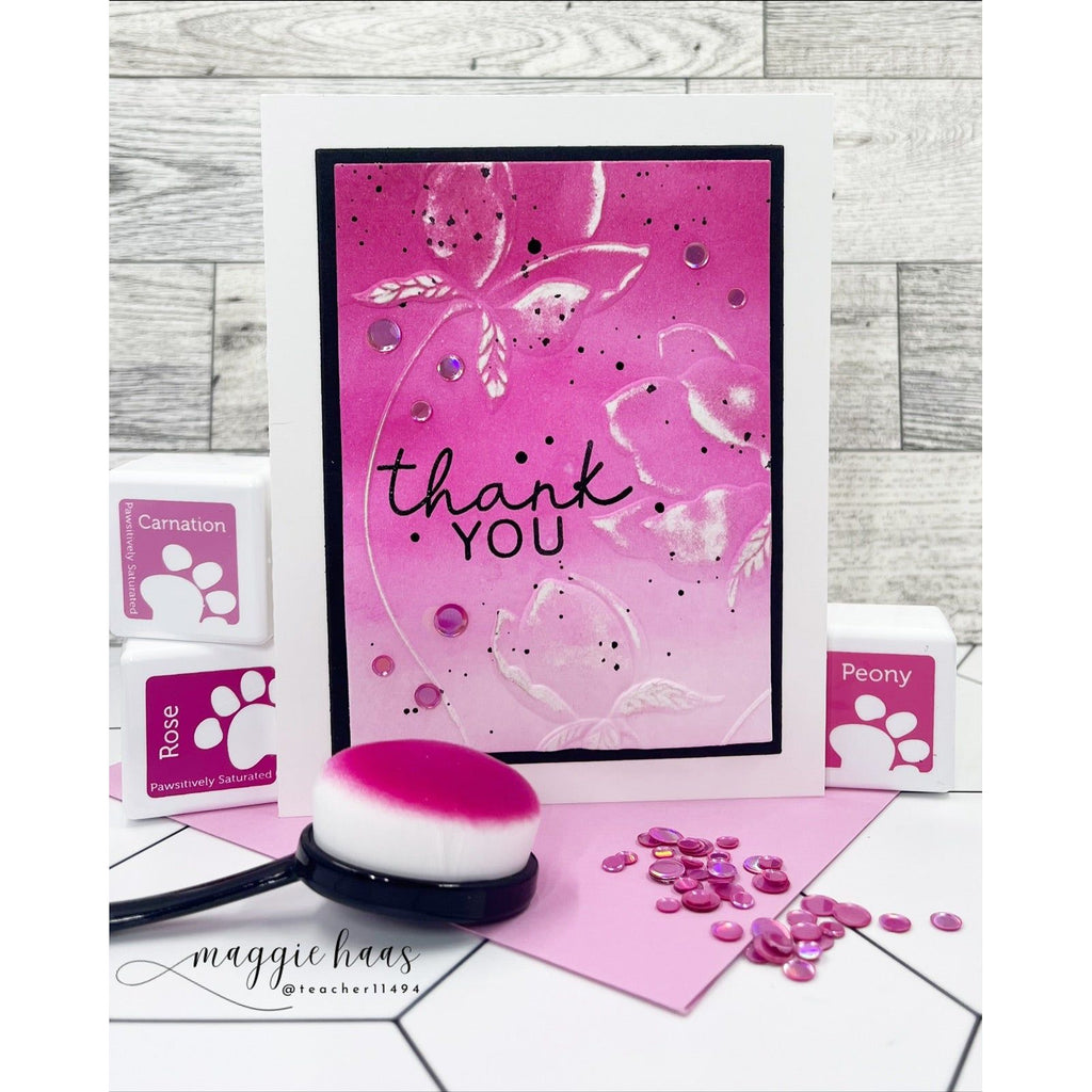 Simon Says Stamp Embossing Folder and Cutting Die Brilliant Budding Floral sfd483 Thank You