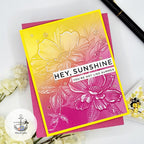 Simon Says Stamp Embossing Folder and Cutting Dies Brilliant Hibiscus sfd395 Sunny Vibes Friend Card