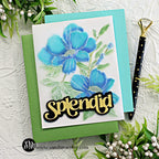 Simon Says Stamp Embossing Folder and Cutting Dies Brilliant Hibiscus sfd395 Sunny Vibes Splendid Card