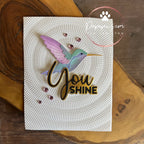 Simon Says Stamp Brilliant Hummingbird Wafer Dies s988 Friend Like You You Shine Card