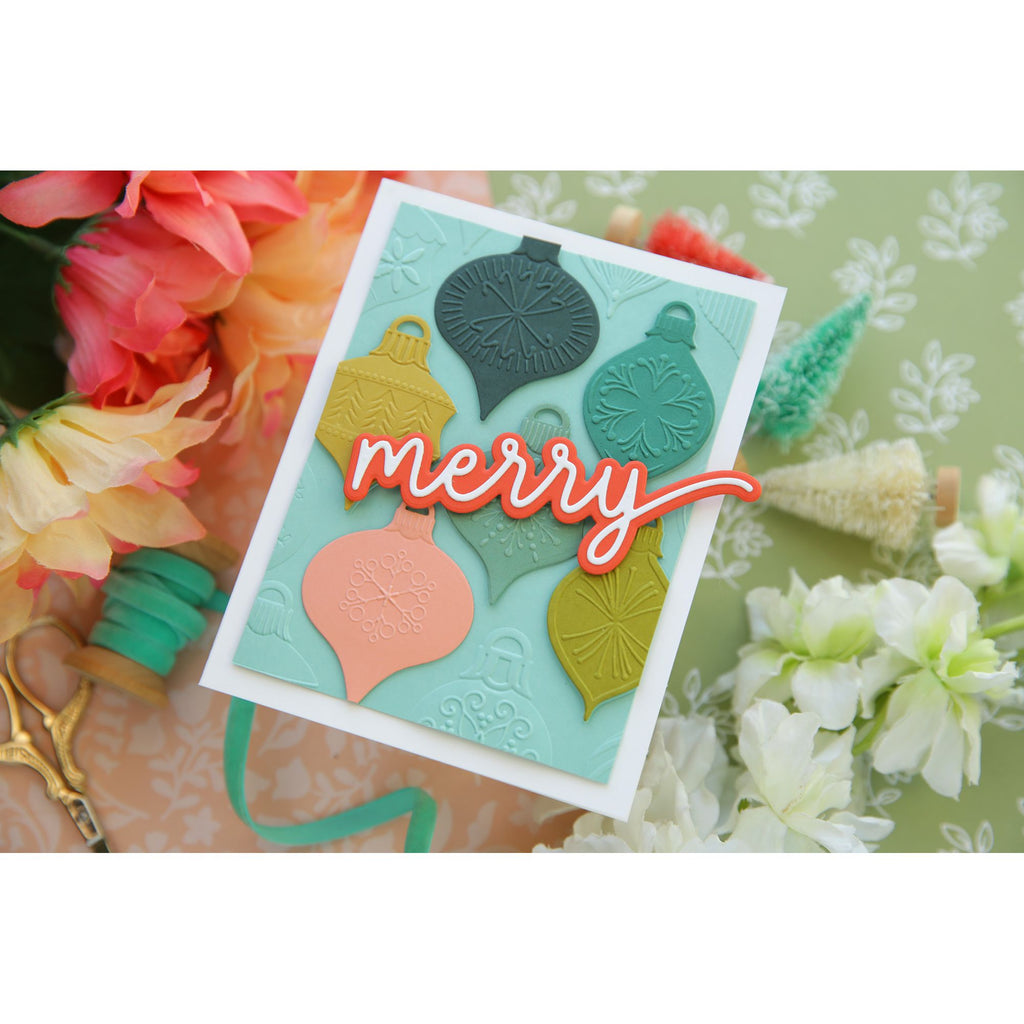 Simon Says Stamp Embossing Folder and Cutting Dies Brilliant Ornaments sfd518 Sugar and Spice Christmas Card | color-code:ALT01