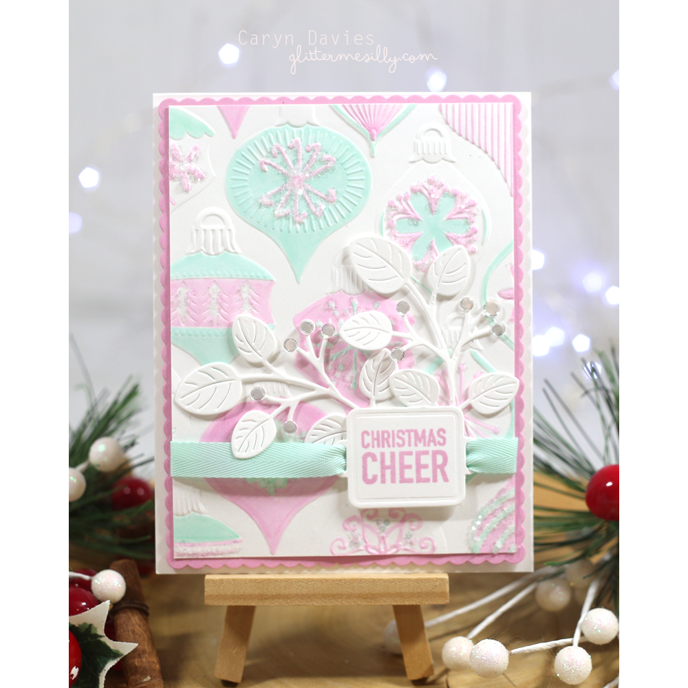 Simon Says Stamp Embossing Folder and Cutting Dies Brilliant Ornaments sfd518 Sugar and Spice Christmas Card | color-code:ALT06