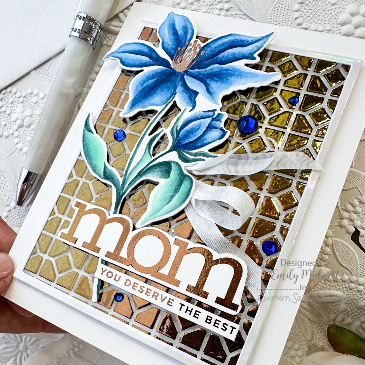 Simon Says Stamp Bronze DecoFoil Transfer Sheets 19134 Be Bold Mom Card  | color-code:ALT01