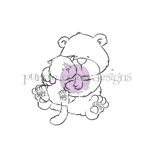 Purple Onion Designs Brownie Bear And Tofu Cuddles Cling Stamp pod5013
