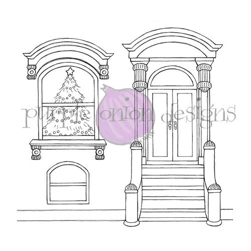 Purple Onion Designs Holiday Brownstone Cling Stamp pod1366
