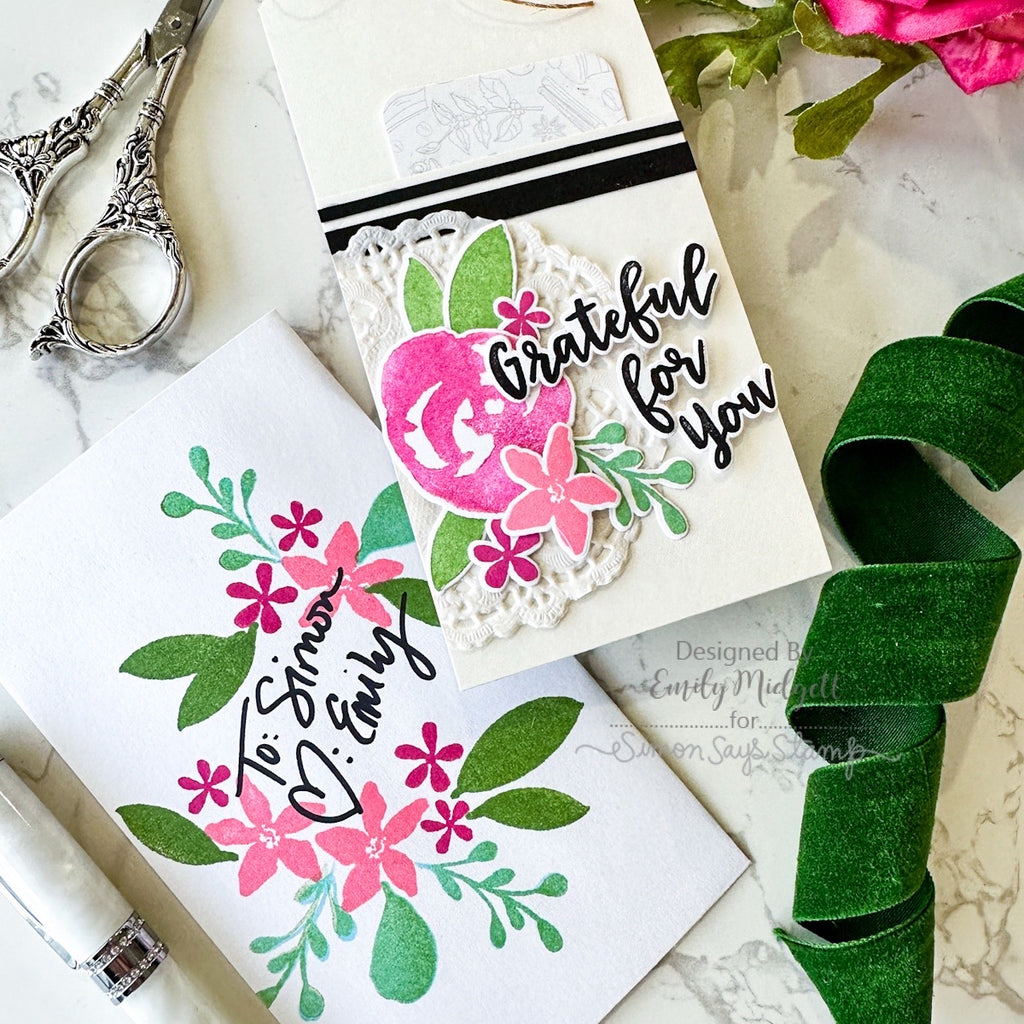 Simon Says Stamp Basic Brushstroke Greetings Wafer Dies 1594sdc Gift One Card | color-code:ALT01