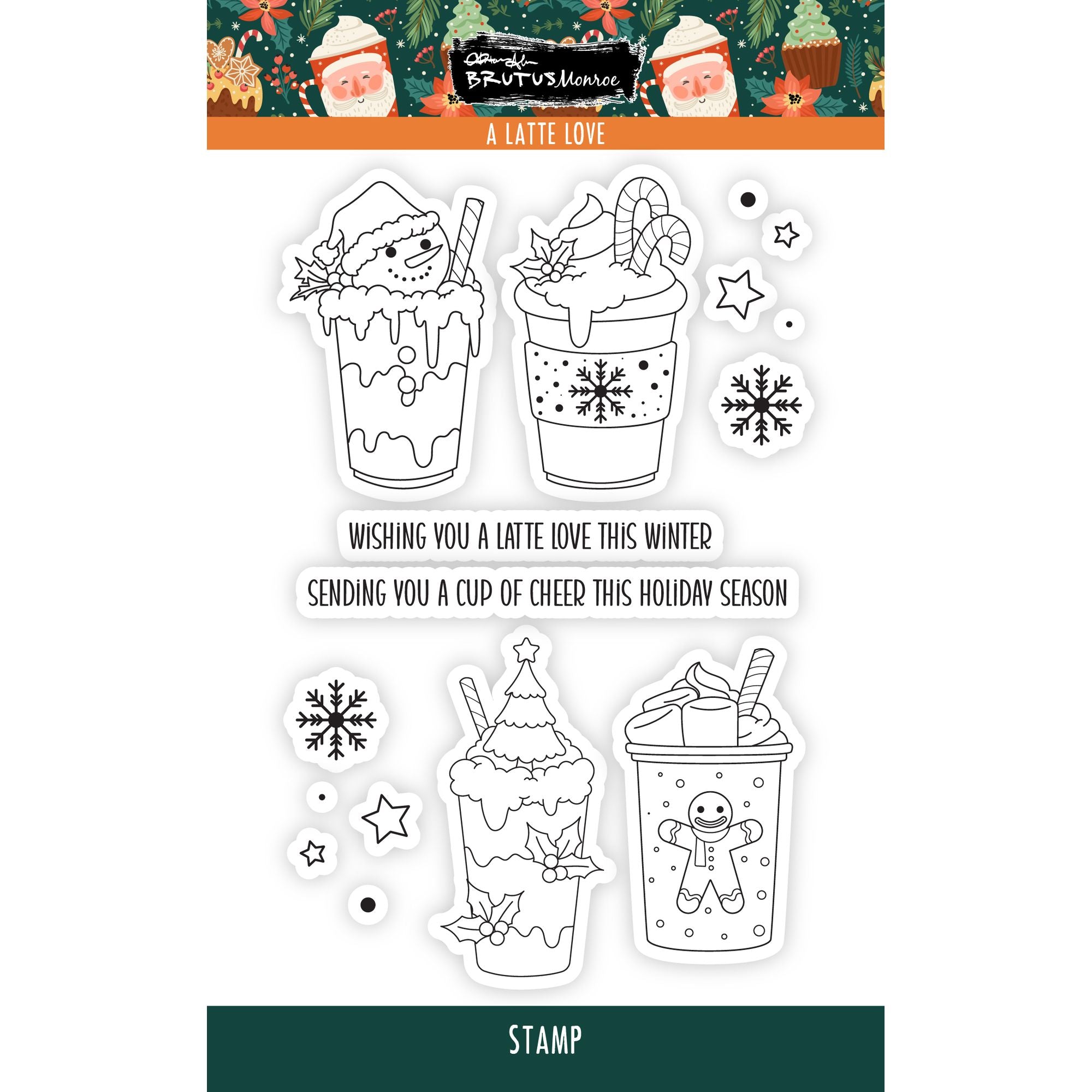 Brutus Monroe A Latte Love Clear Stamps bru6562