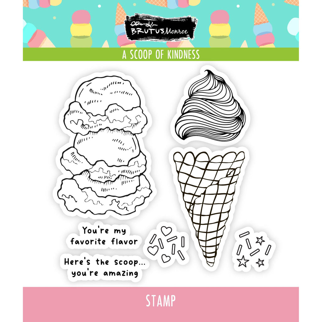 Brutus Monroe A Scoop of Kindness Clear Stamps bru6561
