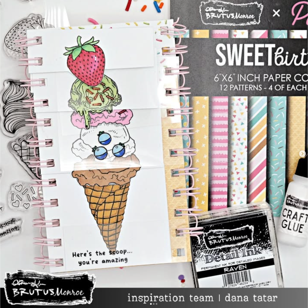 Brutus Monroe A Scoop of Kindness Clear Stamps bru6561 cone