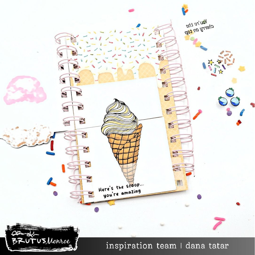 Brutus Monroe A Scoop of Kindness Clear Stamps bru6561 soft serve