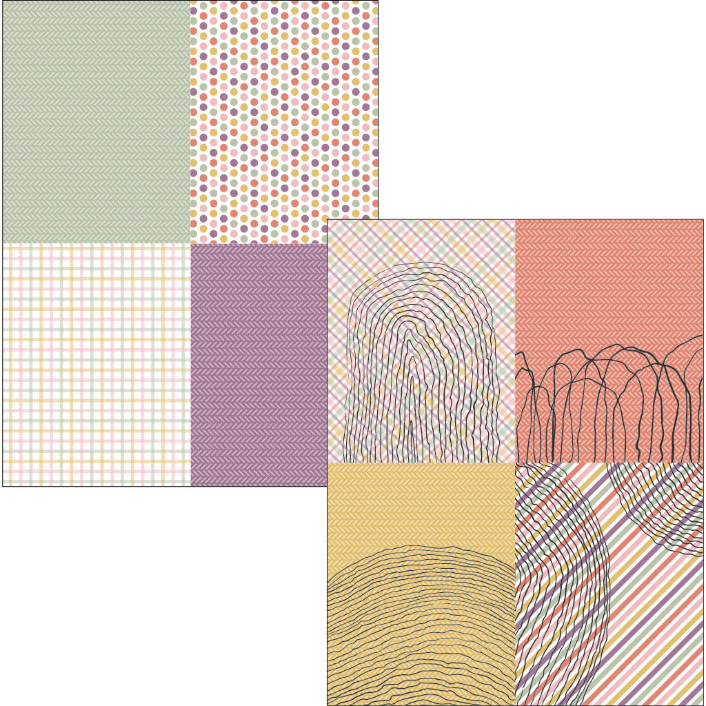 Brutus Monroe Abstract Sketch DuoFoil Sheets bru4656