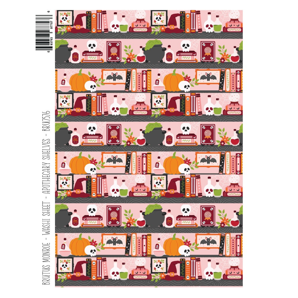 Brutus Monroe Apothecary Shelves Washi Sheets bru7576