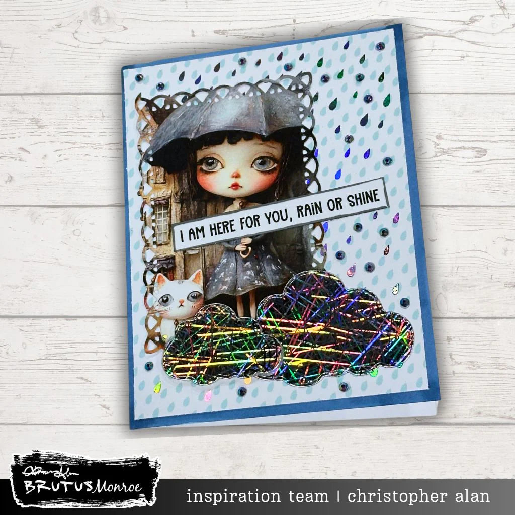 Brutus Monroe April Showers DuoFoil Sheets bru1332 rain