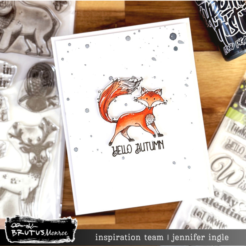 Brutus Monroe Autumn Animals Clear Stamp Set bru0690 hello autumn fox jennifer ingle