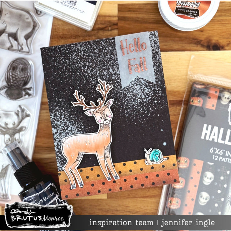 Brutus Monroe Autumn Animals Clear Stamp Set bru0690 hello fall deer jennifer ingle