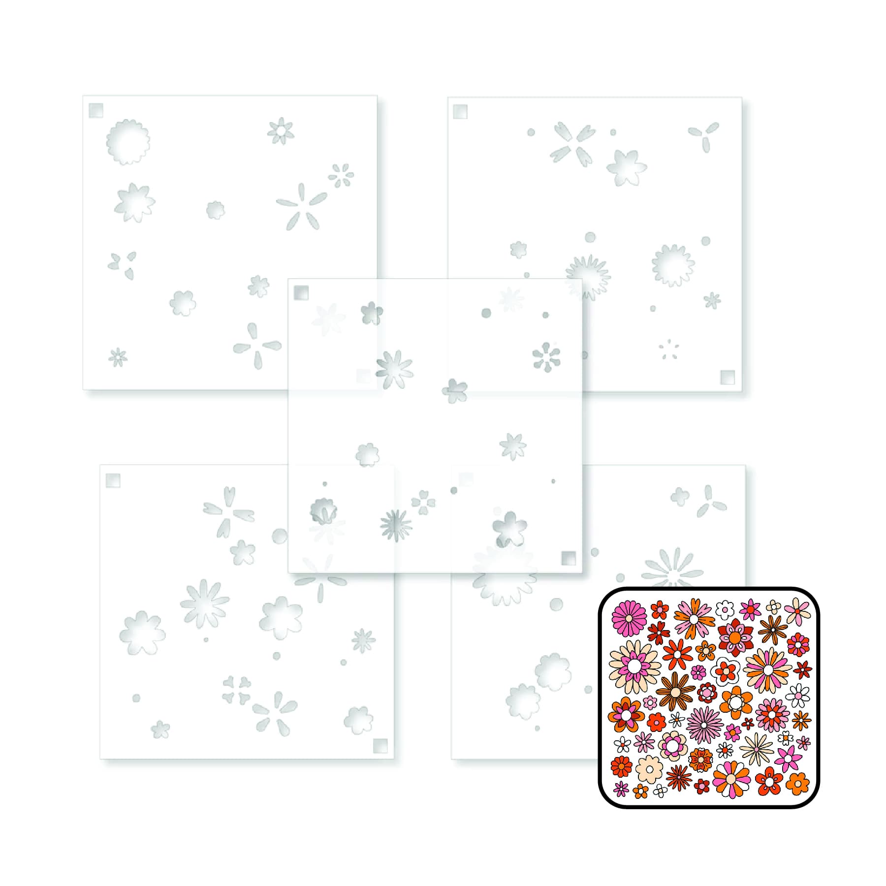 Brutus Monroe Autumn Floral Layering Stencils bru9260
