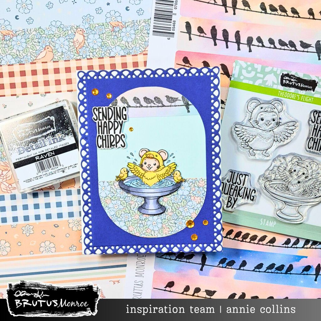 Brutus Monroe Balancing Act DuoFoil Washi Sheets bru0086 bird bath