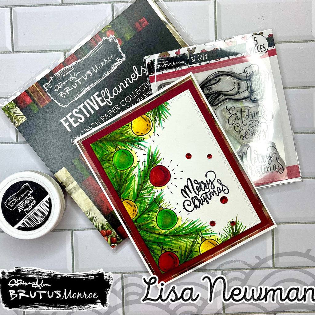 Brutus Monroe Be Cozy Stamp and Die Set bru4587-2 tree