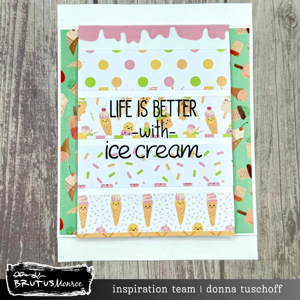 Brutus Monroe Better with Ice Cream Clear Stamps bru4572 sprinkles
