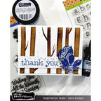 Brutus Monroe Birchwood Layering 6x6 Stencils bru7387-2 fall leaves bark trees thank you card sara scraps