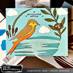 Brutus Monroe Bird Bath Mixed Media Stencil bru3620-3 nest