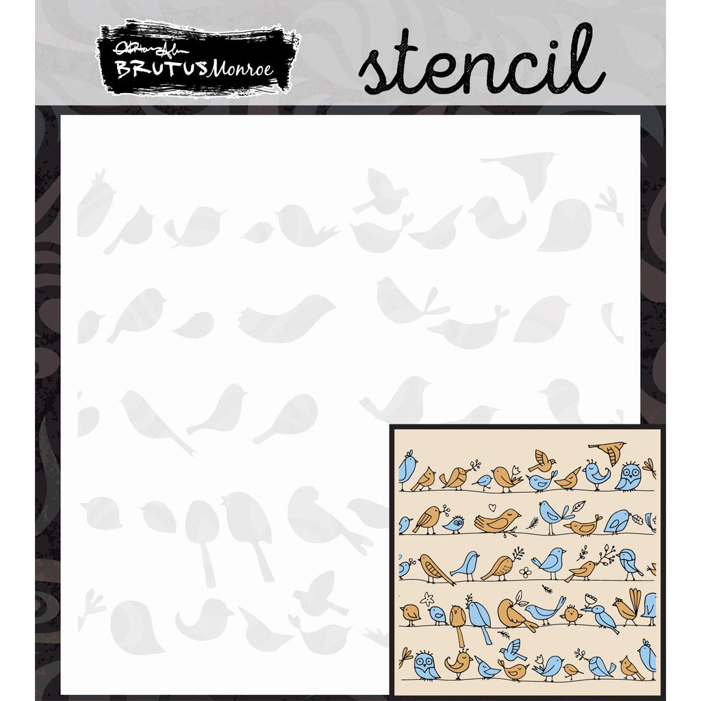 Brutus Monroe Bird on a Wire Layering Stencils bru6948 wire