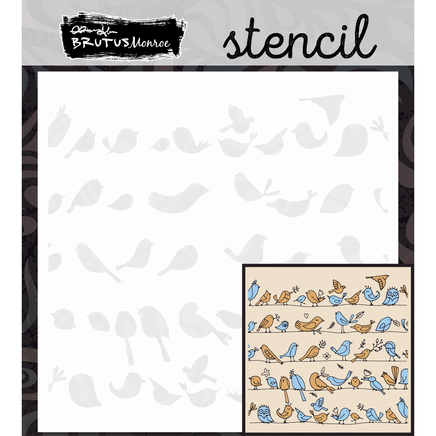 Brutus Monroe Bird on a Wire Layering Stencils bru6948 wire