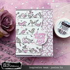 Brutus Monroe Bird on a Wire Stamp and Stencil Bundle purple birds
