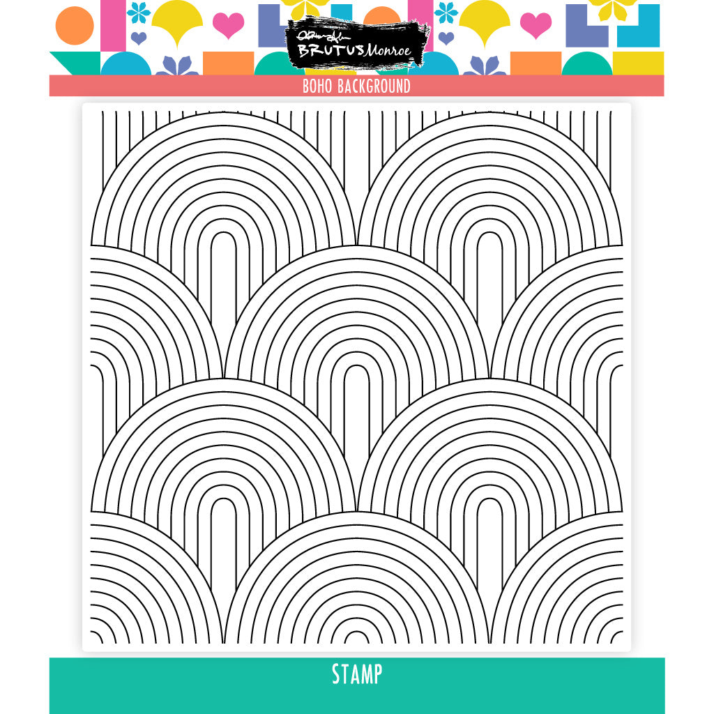 Brutus Monroe Boho Background Clear Stamp Set bru8194