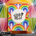 Brutus Monroe Boho Background Clear Stamp Set bru8194 rainbow background you're the best card
