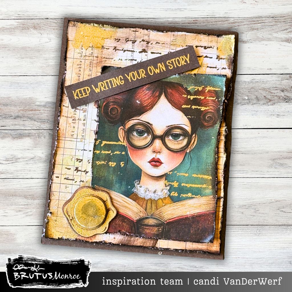 Brutus Monroe Bookworm Creative Cards bru0986 keep writing