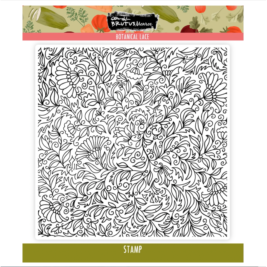 Brutus Monroe Botanical Lace Clear Stamp bru6086